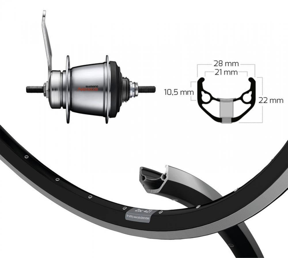 BikeParts Laufrad Bike-Parts Laufrad, Hinterrad 28x1.75 Zoll Rücktrittbremse Shimano 7-f