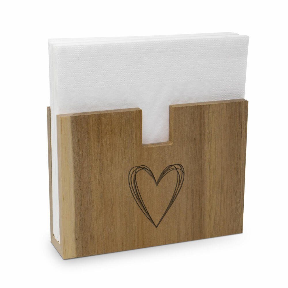 PPD Serviettenhalter Pure Heart Nap holder nature, Holz