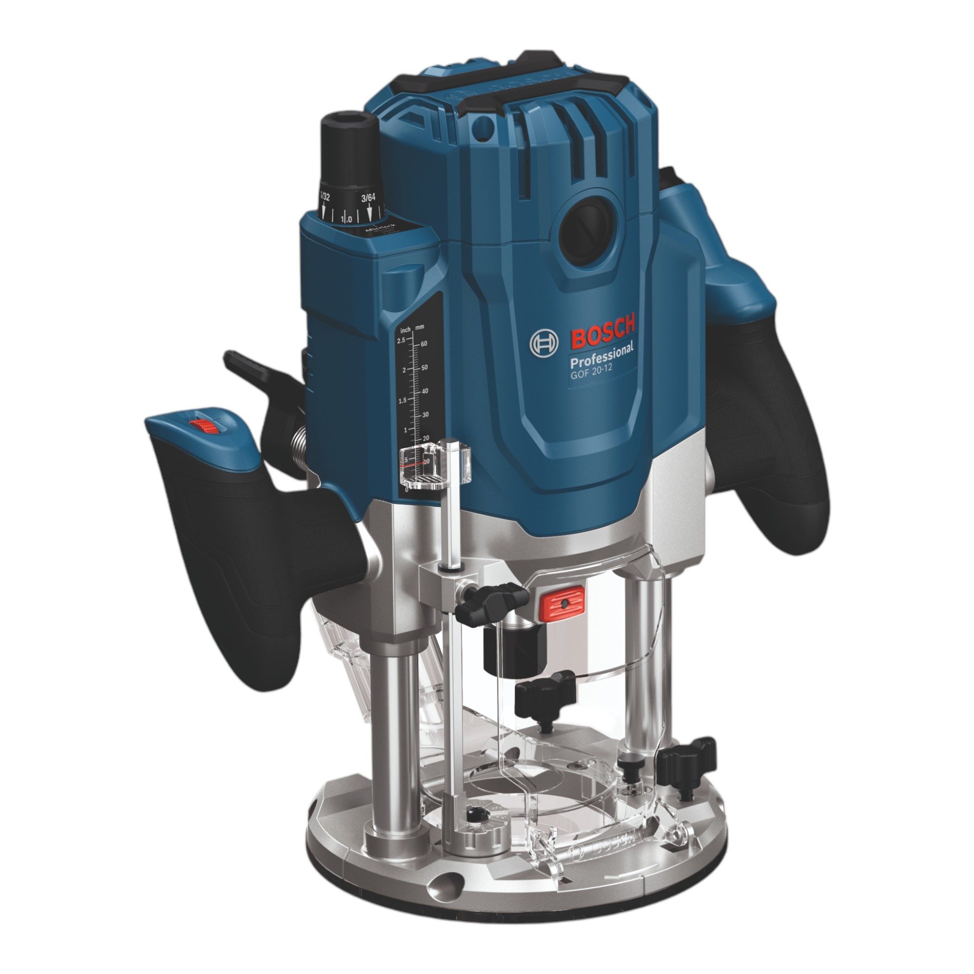 Bosch Professional Oberfräse GOF 20-12 Oberfräse 2000 Watt 8 / 12 mm (0601627220) + Zubehör