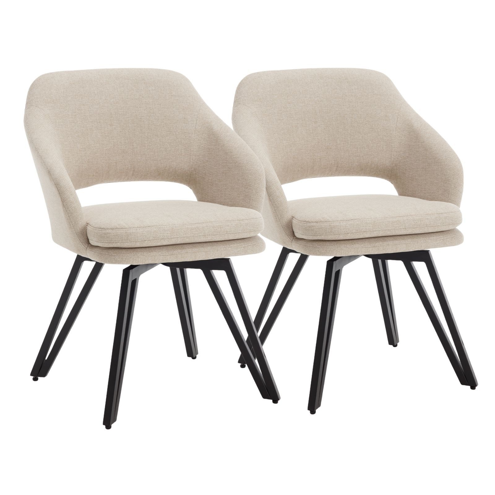 CHAIRUS Esszimmerstuhl 2er Set Leinen/Chenille-Esszimmerstühle mit günstig online kaufen