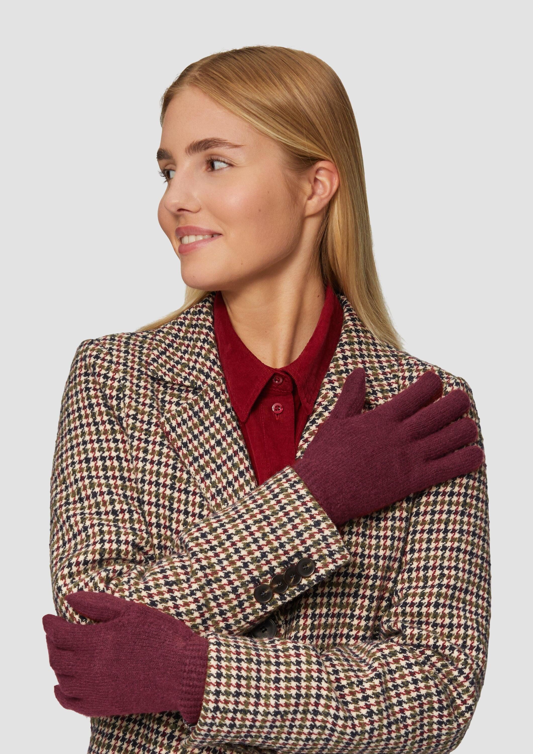 s.Oliver Strickhandschuhe Handschuhe Handschuhe in Woll-Optik günstig online kaufen