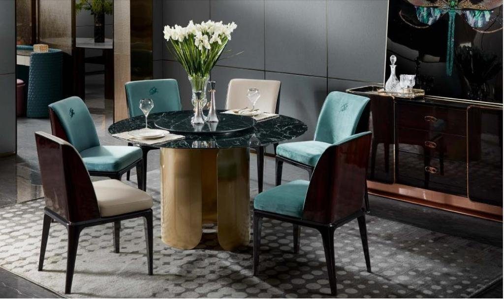 Luxus Designer JVmoebel Esszimmer Design Möbel Stuhl Stühle Stuhl, Moderne Blau
