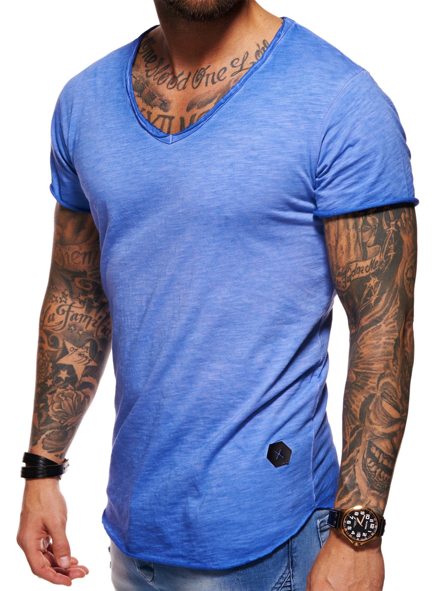 behype T-Shirt für Herren mit V-Ausschnitt günstig online kaufen