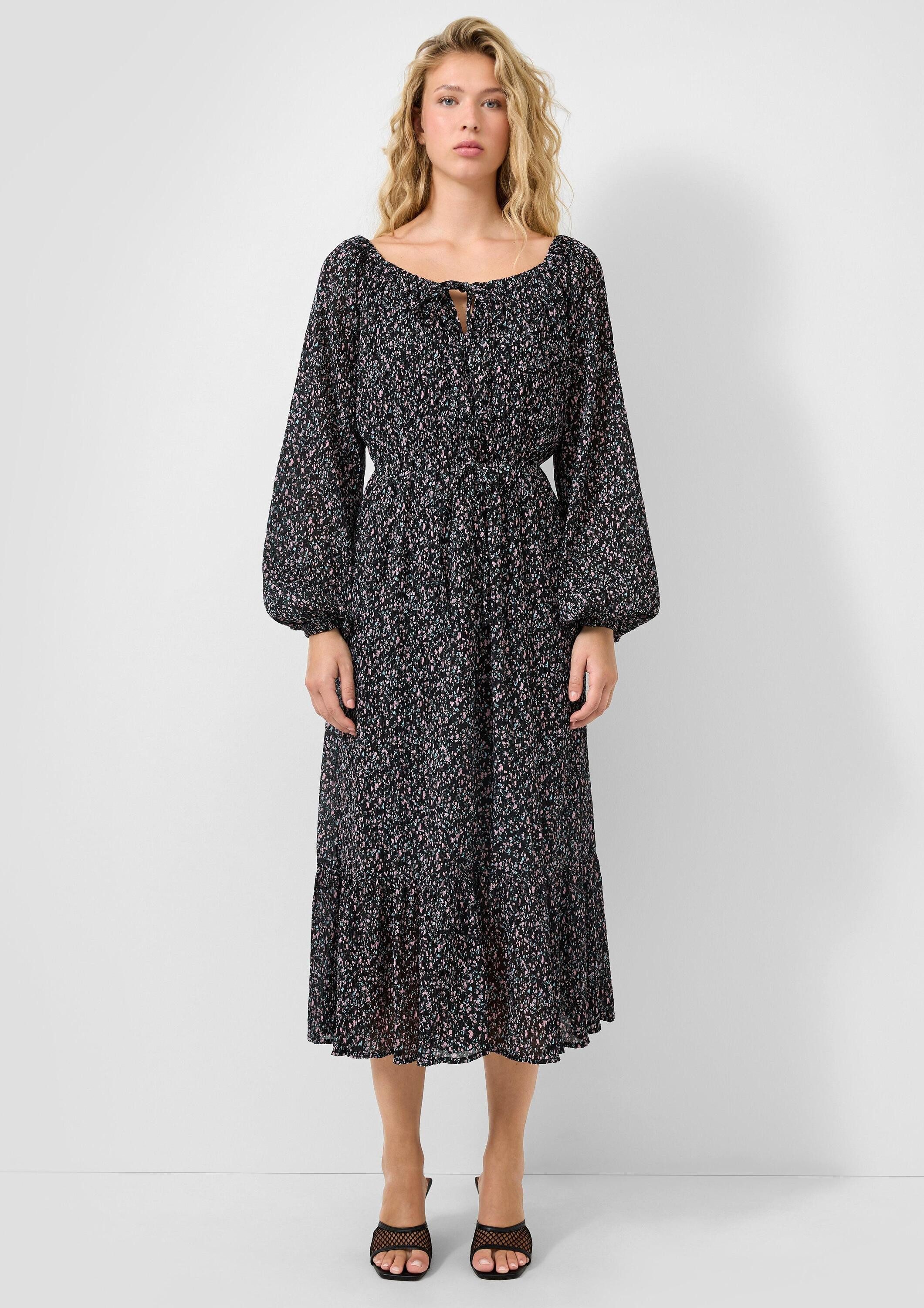 QS Midikleid Kleid Chiffonkleid