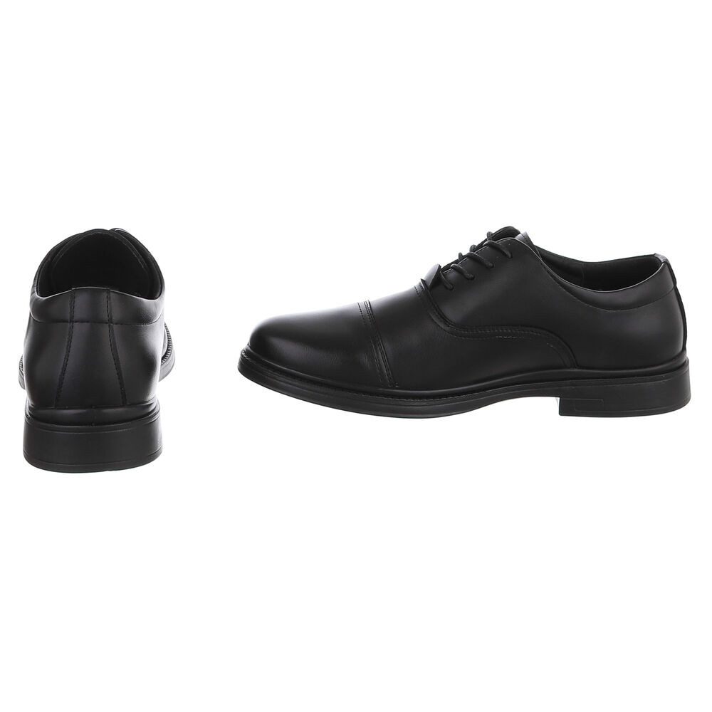 Coolwalk Herrenschnürschuh Elegant mit 4-Loch-Schnürung Schnürschuh (92009969) Blockabsatz Business-Schuhe in Schwarz – Bild 5 von 5