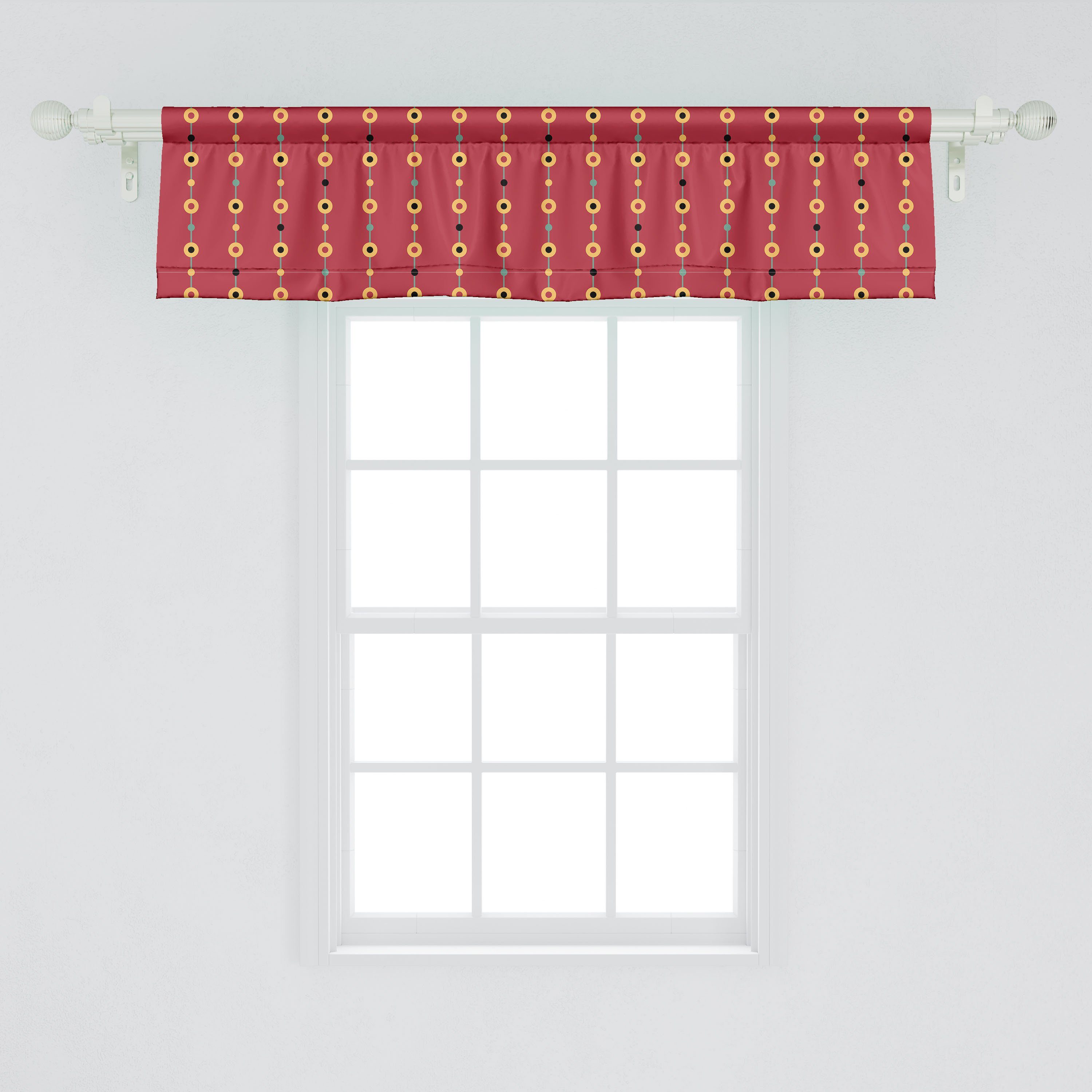 Scheibengardine Vorhang Volant für mit Microfaser, auf Kultur- Küche vertikale Streifen Stangentasche, Schlafzimmer Dekor Abakuhaus, Perlen