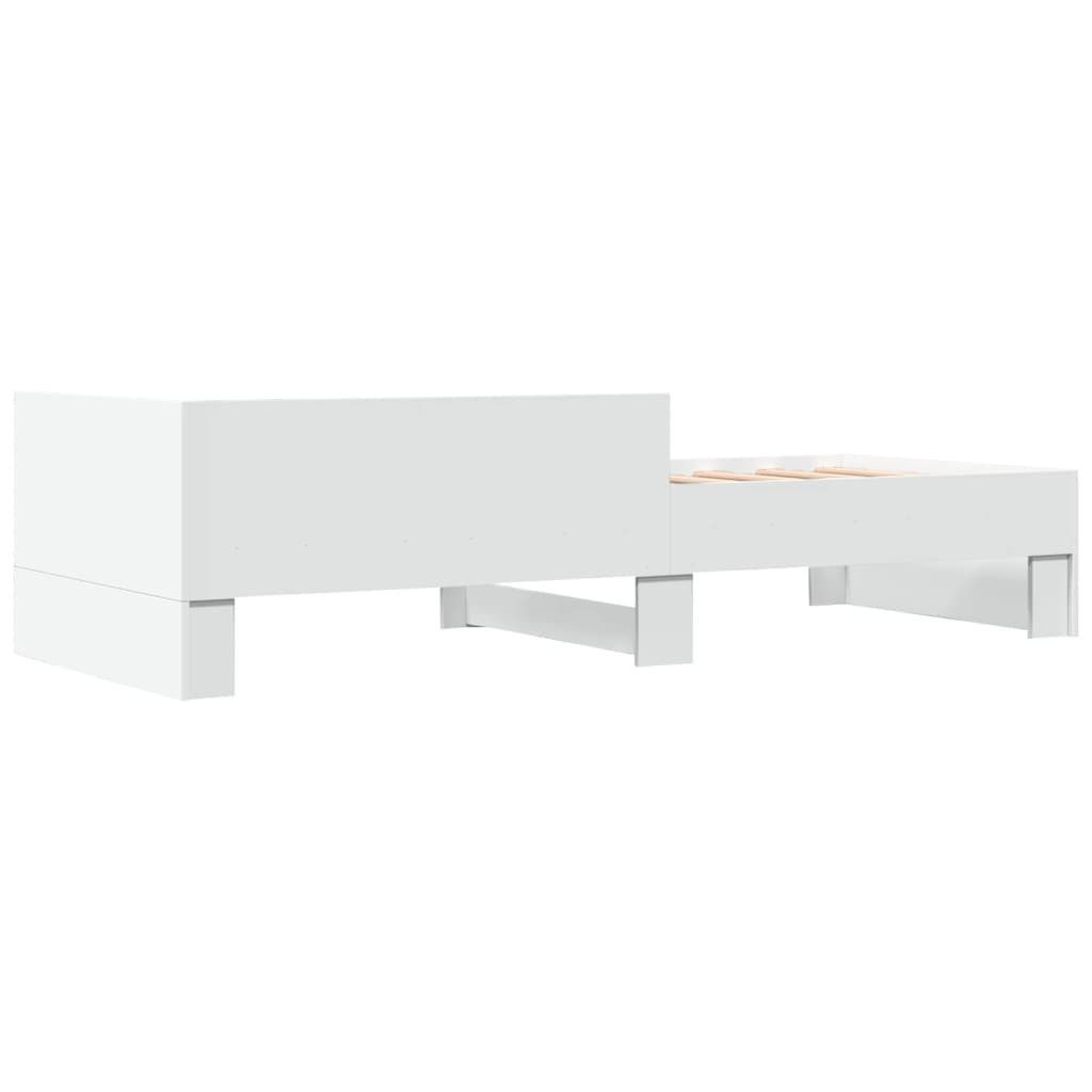 vidaXL Bett Bettgestell Weiß 90x200 cm Holzwerkstoff – Bild 5 von 5