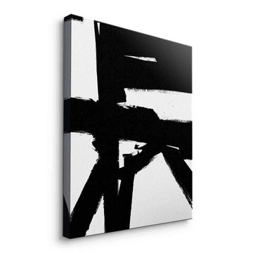 DOTCOMCANVAS® Leinwandbild Infinite, Leinwandbild weiß schwarz moderne abstrakte Kunst Druck Wandbild