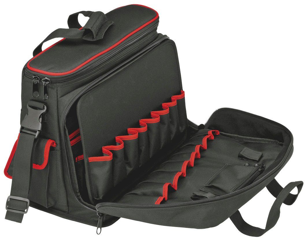 Werkzeugtaschen, verstellbarem 10 3 Knipex Schultergurt 21 "Service", LE 5 00 mit Werkzeugtasche Stifttaschen und