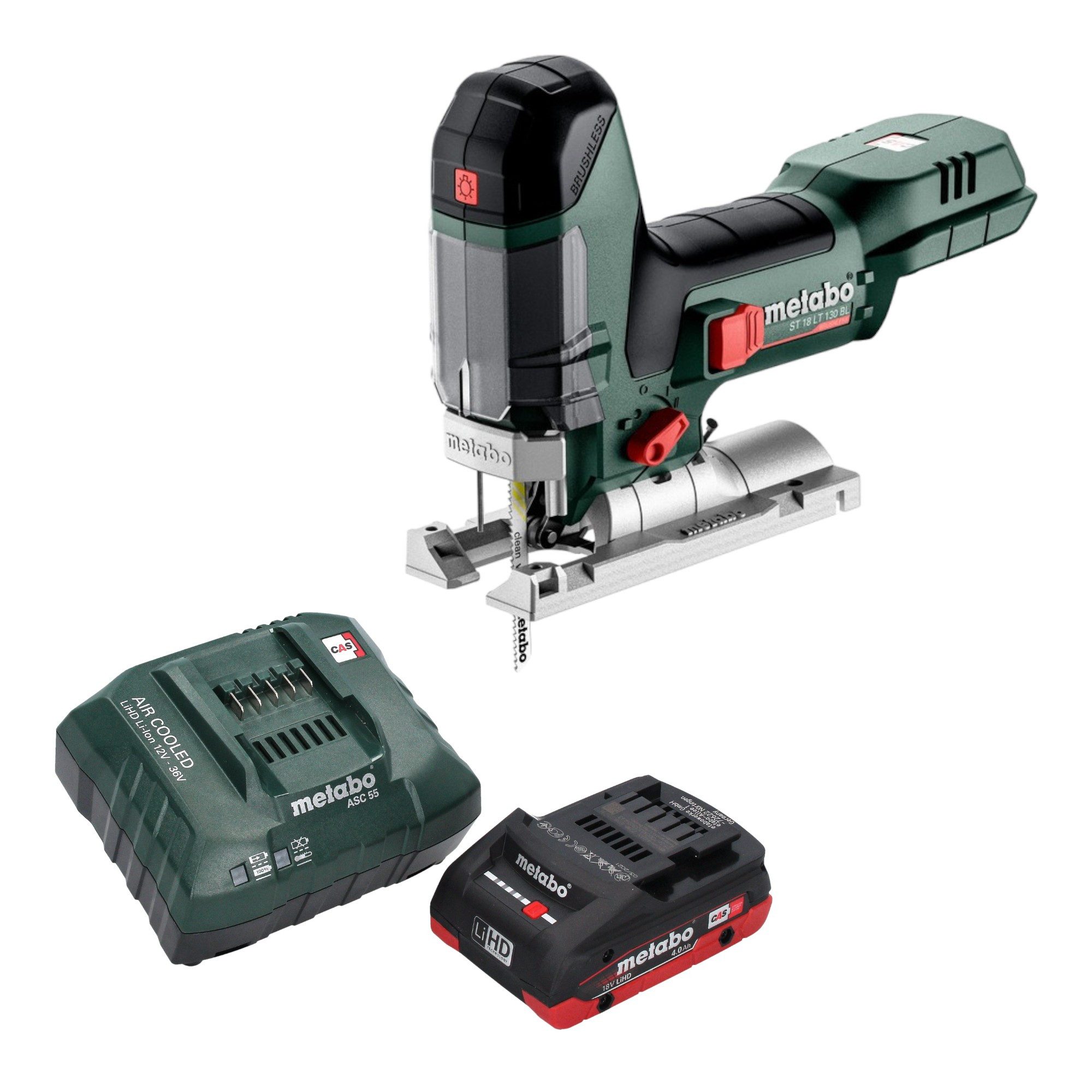 metabo Akku-Stichsäge ST 18 LT 130 BL 18 V 130 mm Brushless + 1x LiHD Akku 4,0 Ah