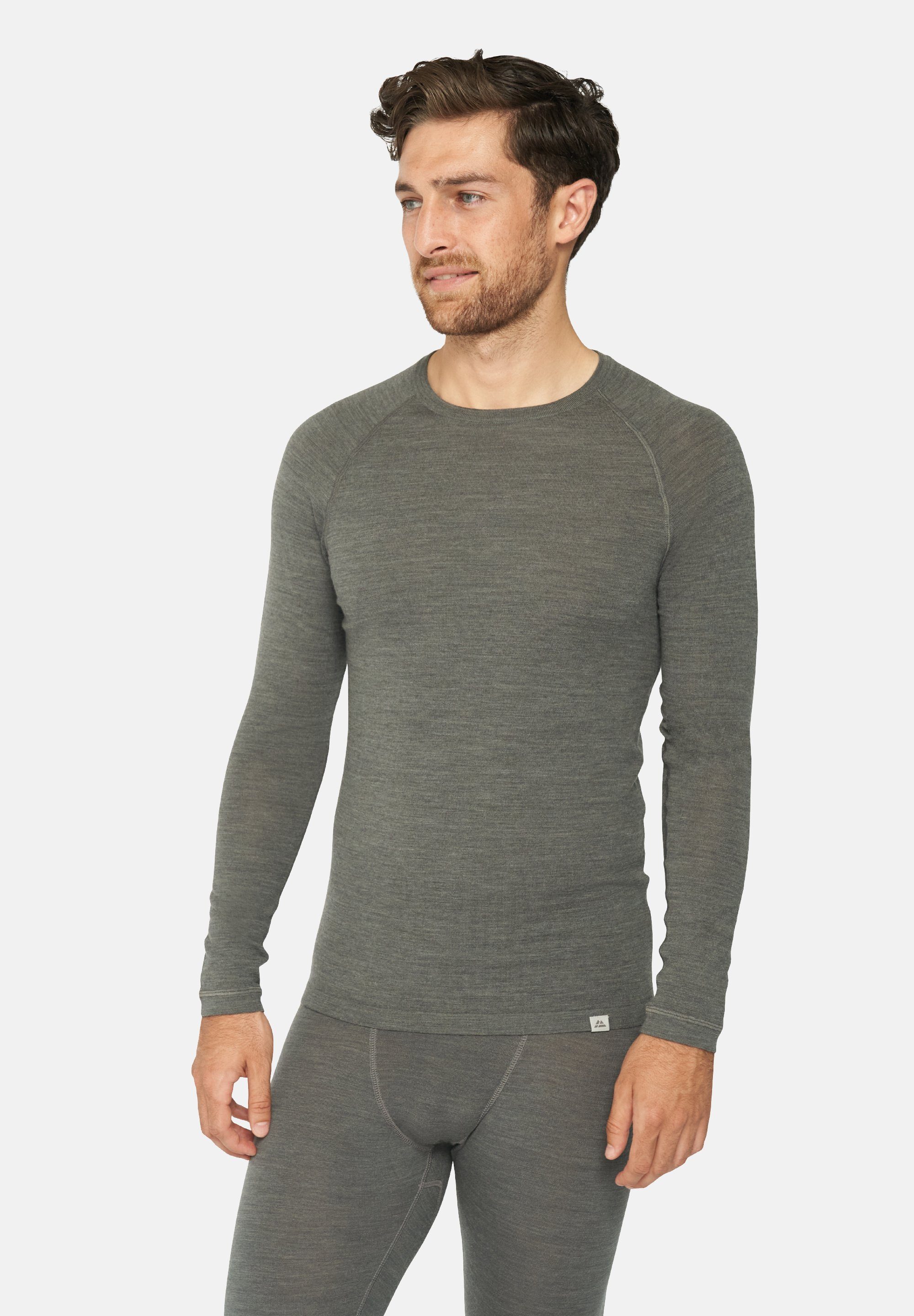 DANISH ENDURANCE Funktionsshirt Merino Baselayer Funktionsunterwäsche Set, Langarm Shirt & Hose, Temperaturregulierend