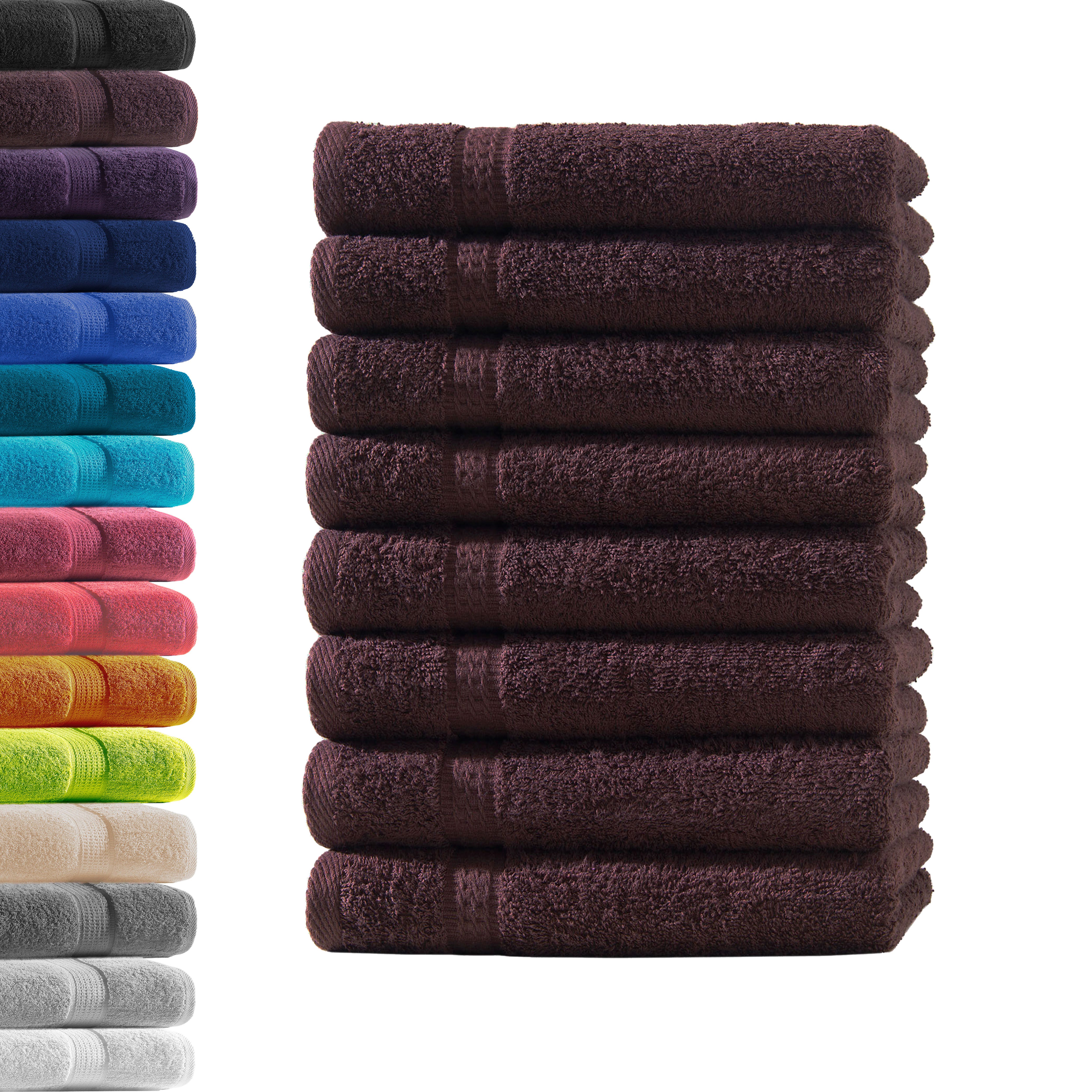 Hometex Premium Textiles Handtuch in Premium Qualität 500 g/m², Feinster Frottier-Stoff 100% Baumwolle, 8x Gästetuch, weich, saugfähig, extra schwer & flauschig