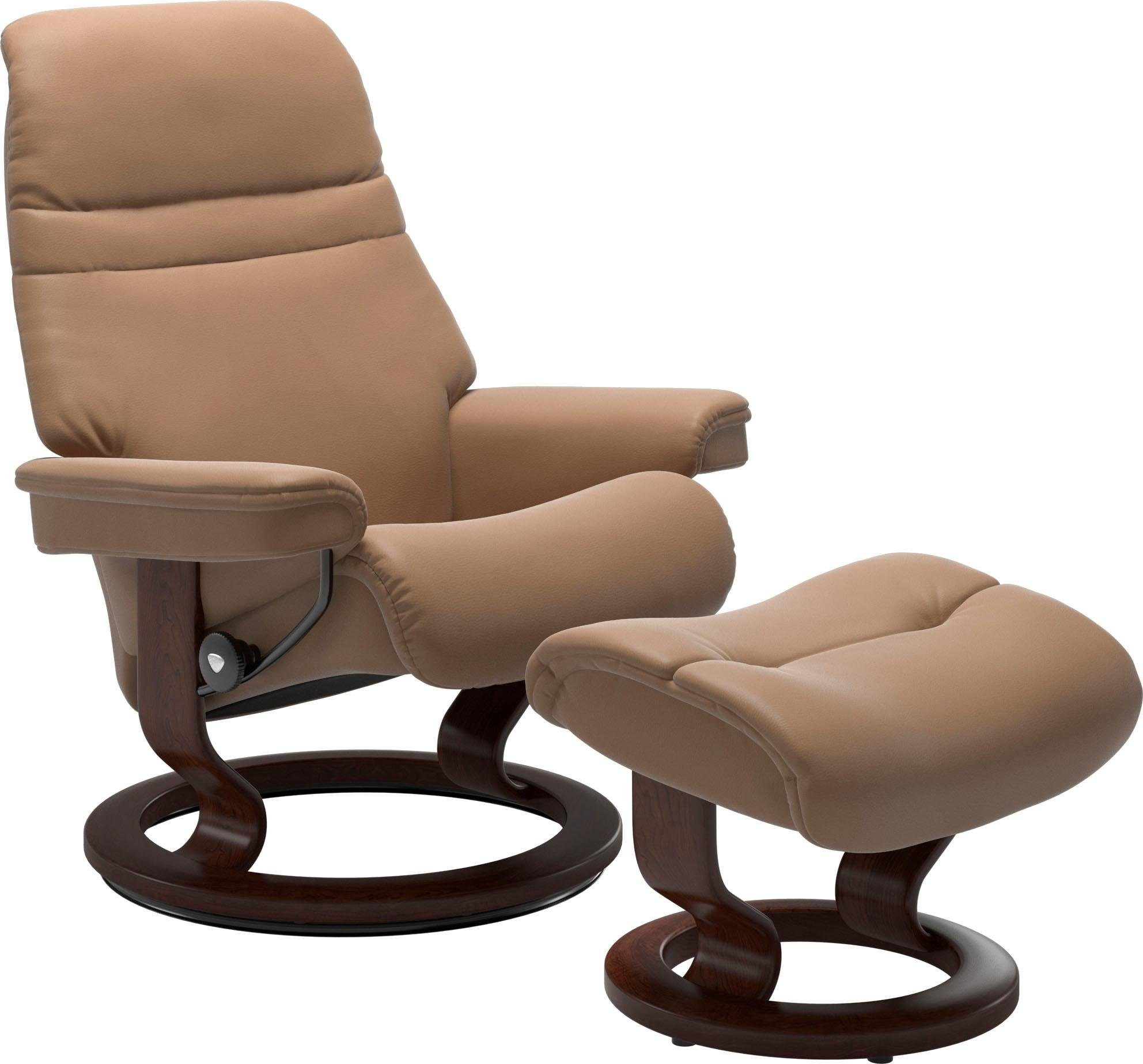 Stressless® Relaxsessel Sunrise (Set, Relaxsessel mit Hocker), mit Classic  Base, Größe M, Gestell Eiche