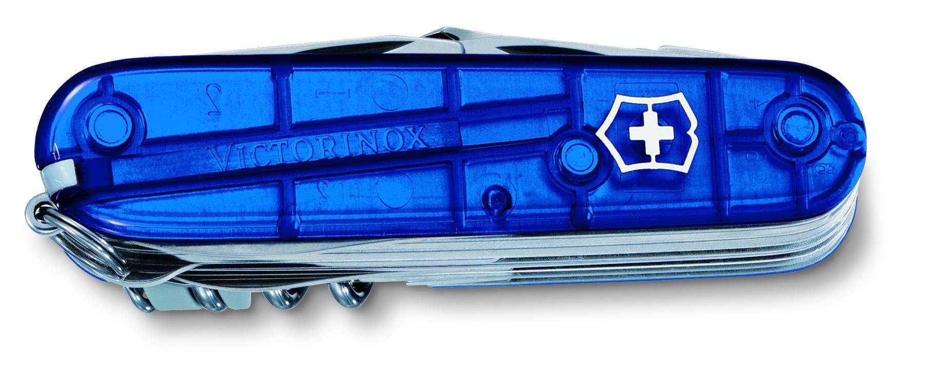 91 Swiss Taschenmesser blau Victorinox transparent mm, Champ,