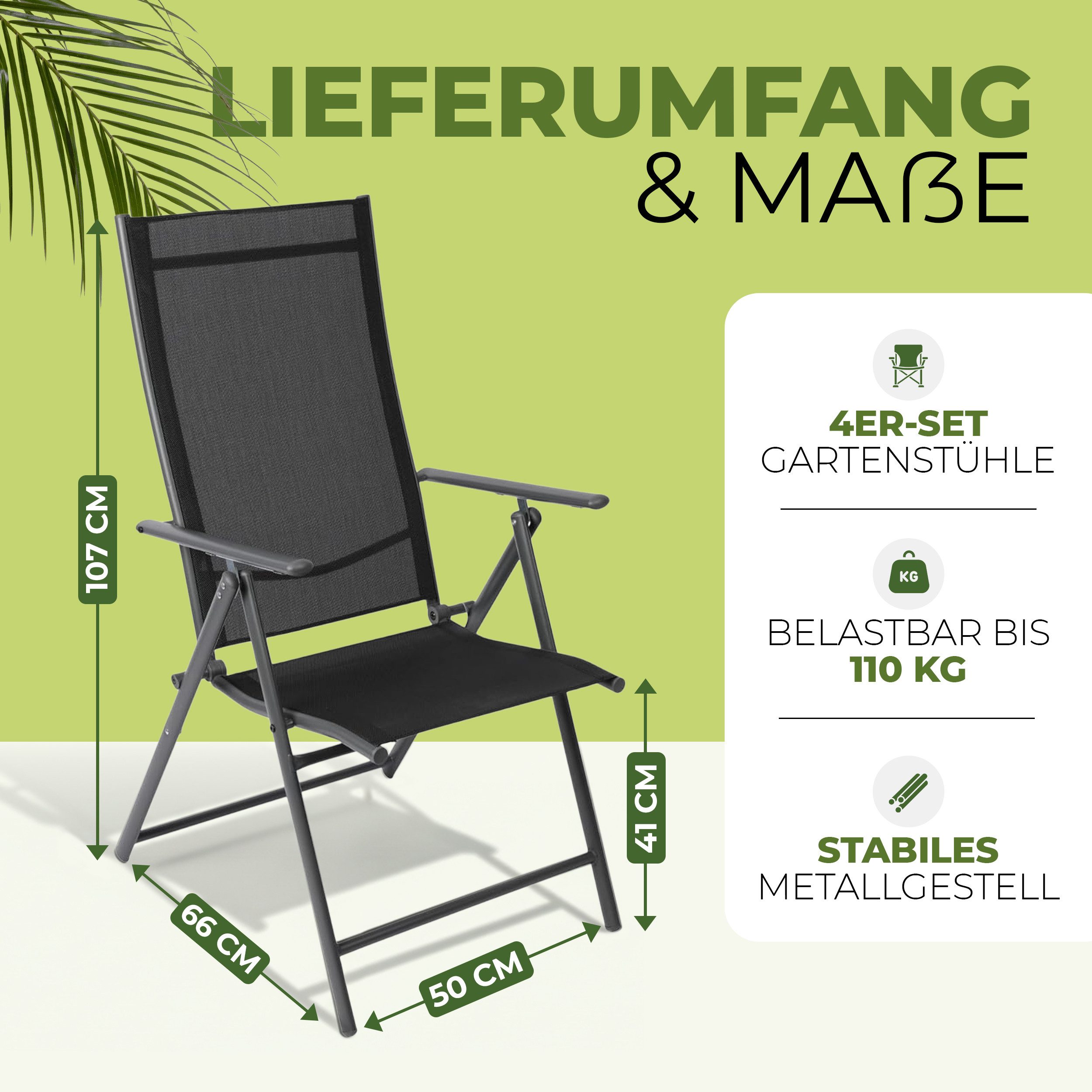 Albatros International Gartenstuhl Gartenstuhl ARUBA faltbar 4er Set bequem günstig online kaufen