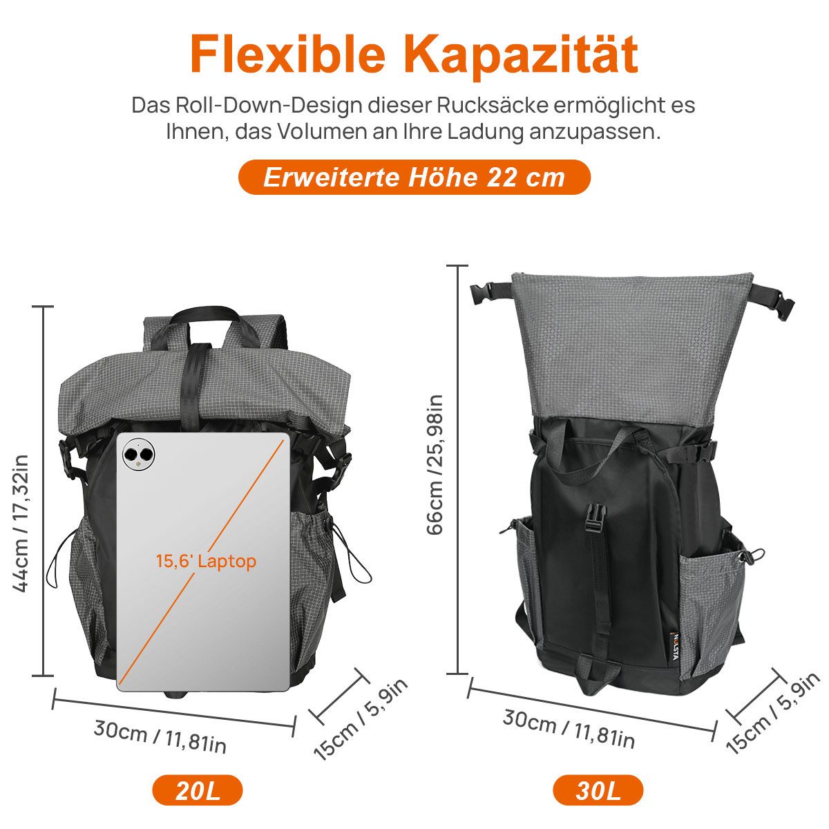 NULSTA Freizeitrucksack Rolltop Rucksack Wasserdicht Damen günstig online kaufen
