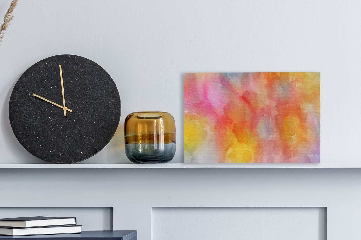 OneMillionCanvasses® Leinwandbild Aquarell - Rosa - günstig online kaufen
