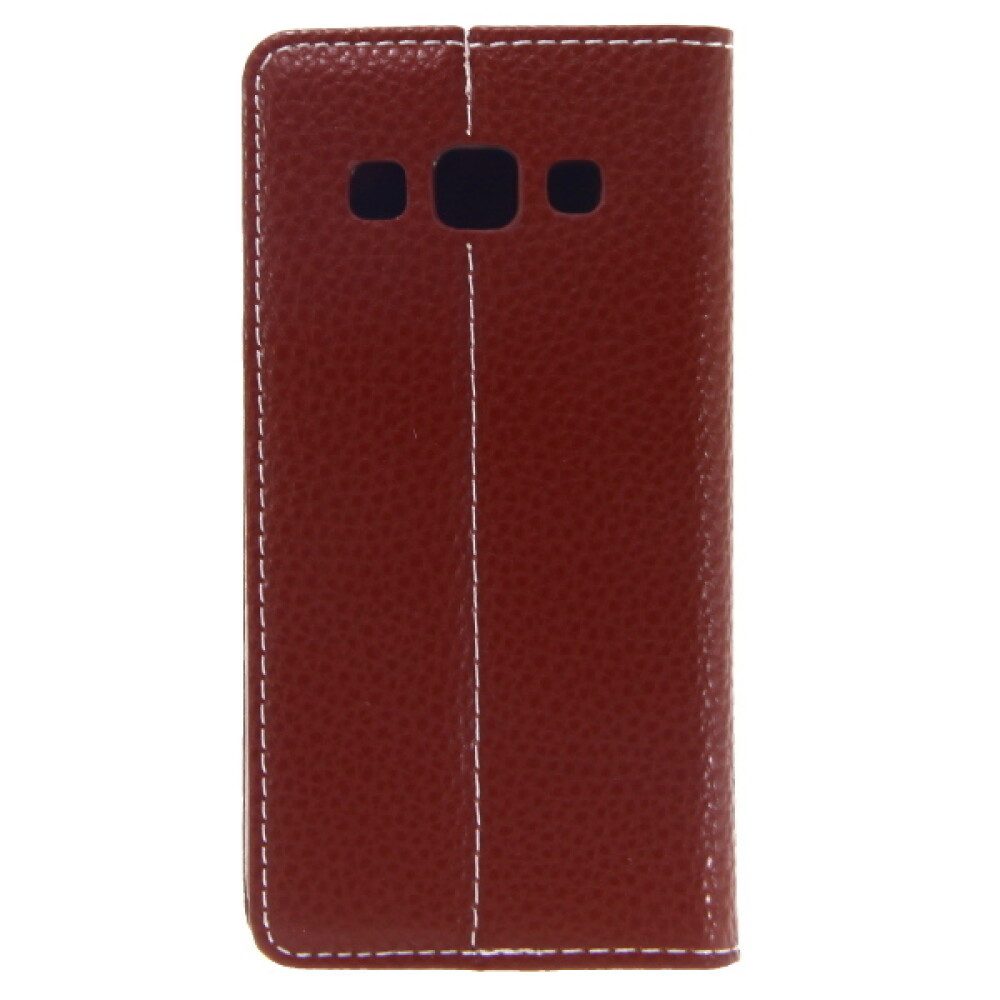 Handytasche Book Case Handyhülle für Galaxy A3 Braun Schutz Tasche (Book Cover)