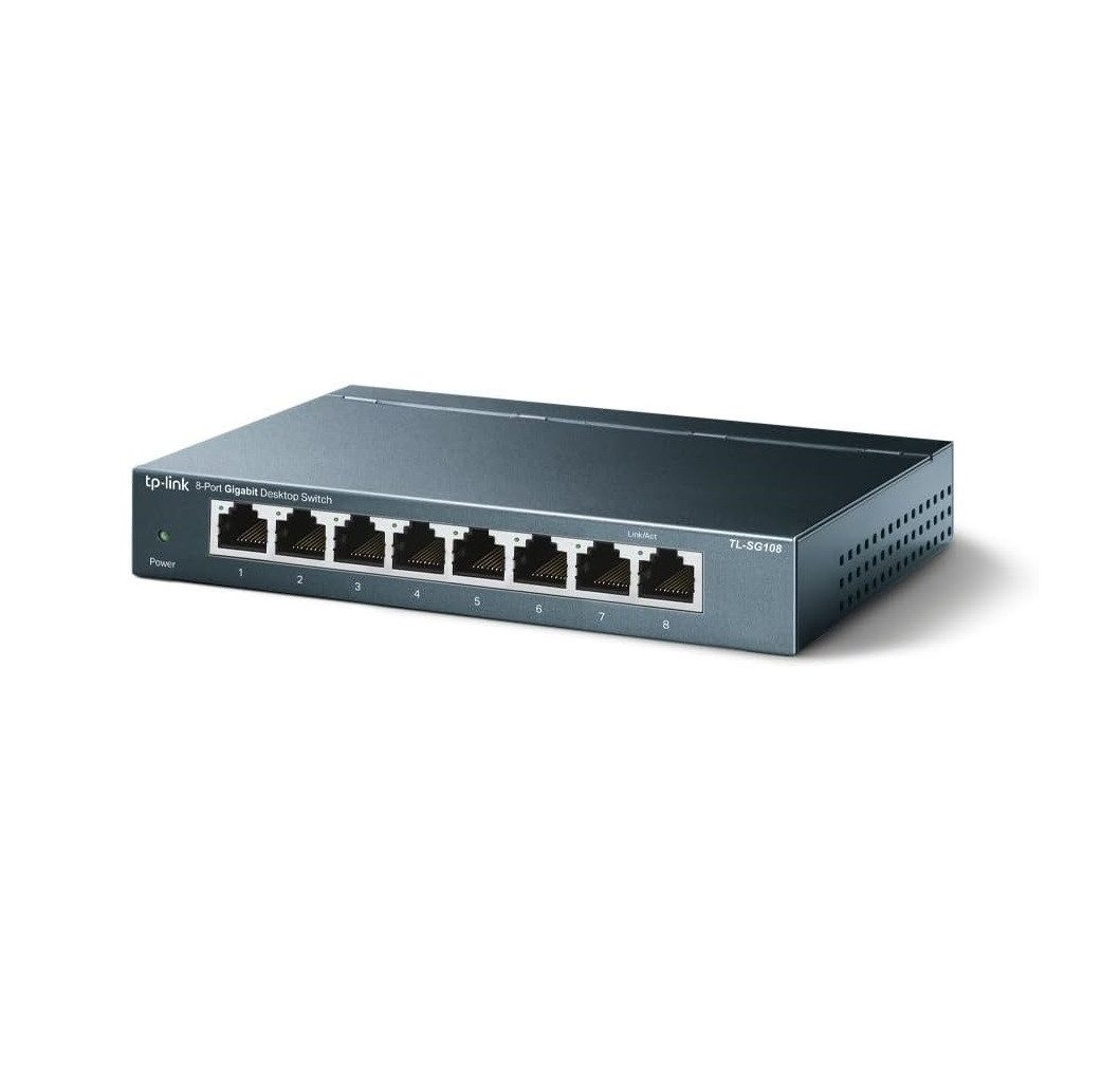 tp-link TL-SG108 8-Port Gigabit Switch Desktop Metallgehäuse LAN-Router