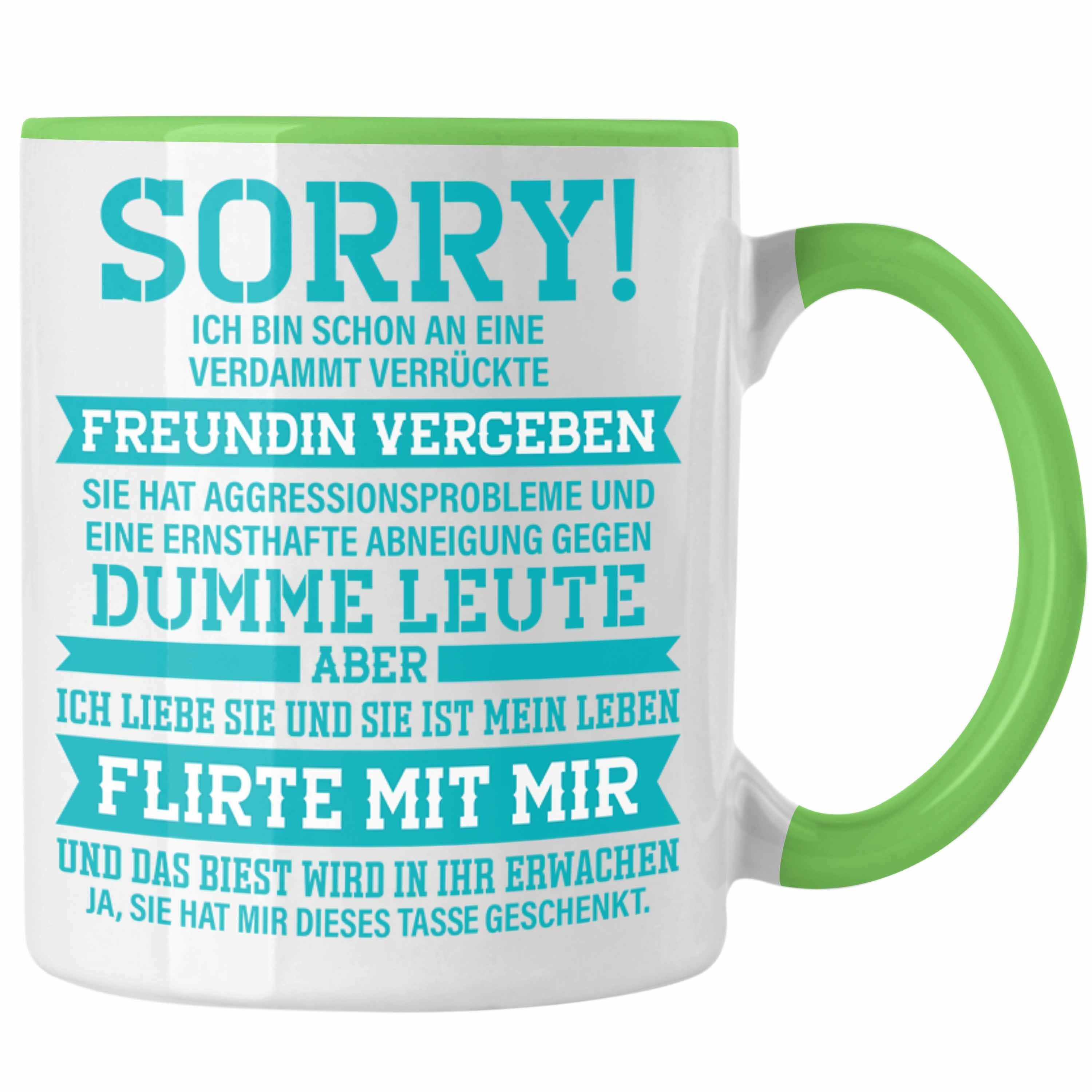 Geschenkt Humor Geschenk - Tasse für Und Trendation Lustig Mir Sie Freund Verrückte Diese Tasse Liebe Freundin Valentinstag Hat Grün Trendation Ja