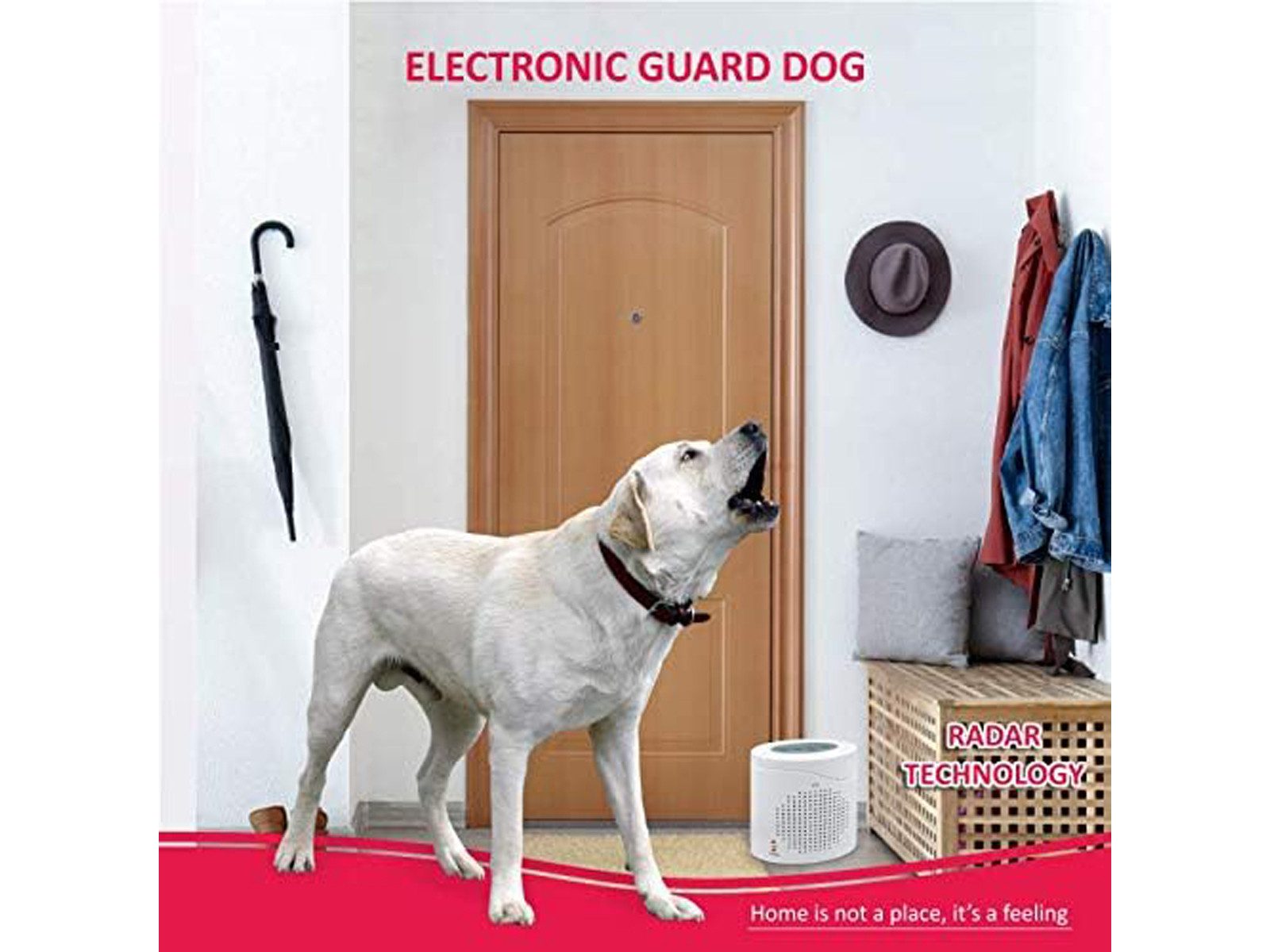 Elro Erfassung per Radar über Bewegung Alarmanlage (Elektronischer Wachhund, Haussicherheit, Sirenenattrappe per Radar)
