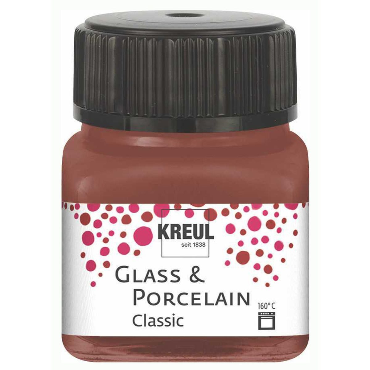 C. KREUL Porzellanfarbe KREUL Glass & Porcelain Farbe Classic cognac 20ml Glas