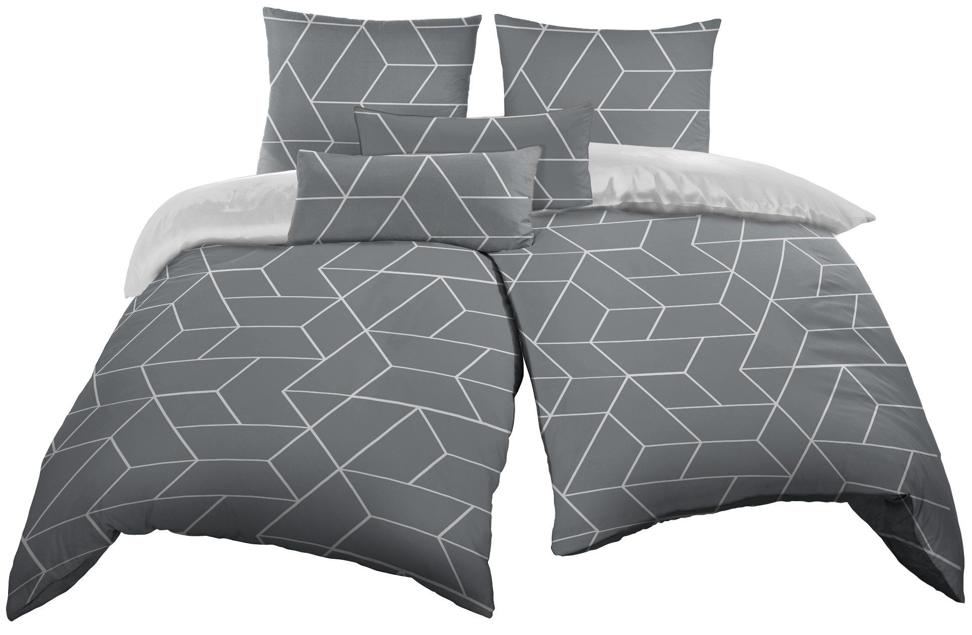 One Home Bettwäsche Jack, Microfaser, 6 teilig, grafisch geometrisch, moder günstig online kaufen