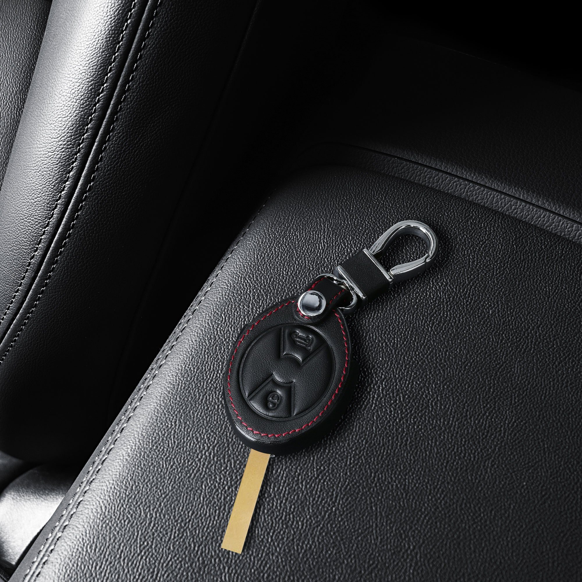Case Cover Schlüsseltasche Autoschlüssel Schlüsselhülle Autoschlüssel, 3-Tasten Kunstleder Hülle für Mini Schlüssel kwmobile