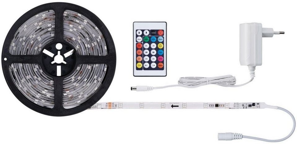 Paulmann LED-Streifen SimpLED Motion Set 5m 10W RGB beschichtet,  Komplettset inkl. Strip, Power Supply und Fernbedienung