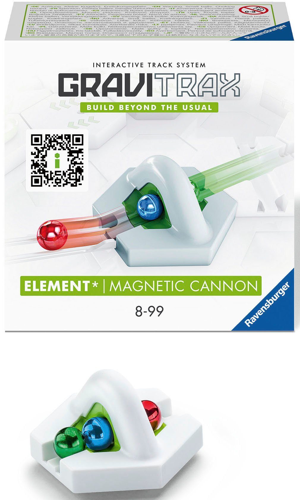 Ravensburger Kugelbahn-Bausatz GraviTrax Element Magnetic cannon, Made in Europe
