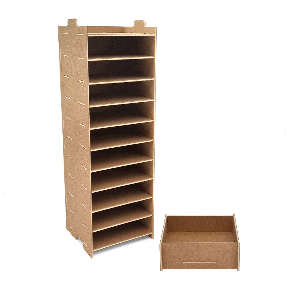 Organizer Organizer für Stempelkissen mit Zubehör-Box ideal für Bastelbereiche