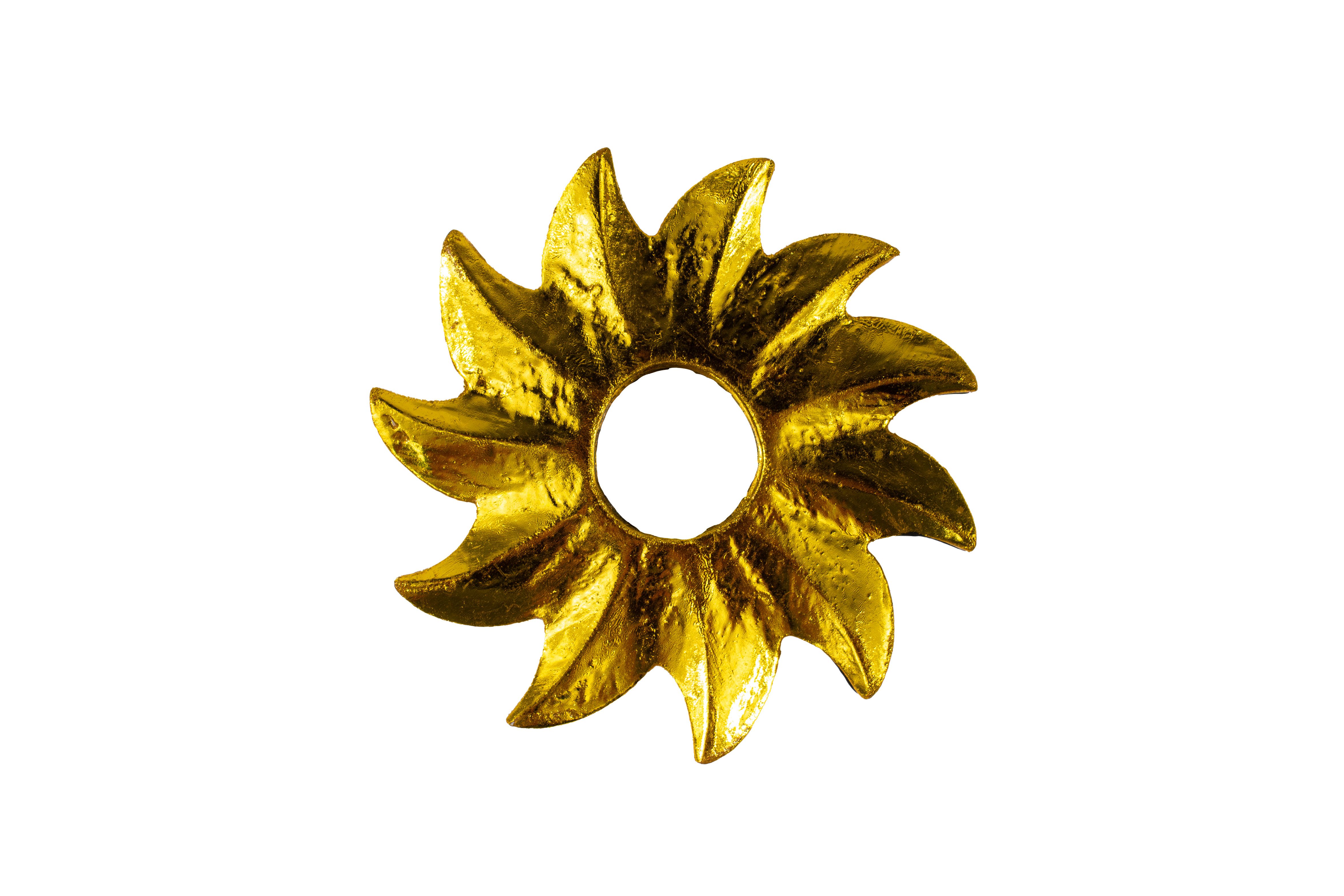 WORU Dekospiegel Deko-Spiegel GOLDEN SUN aus Holz – Gold, Sonnenform, 10–60 cm