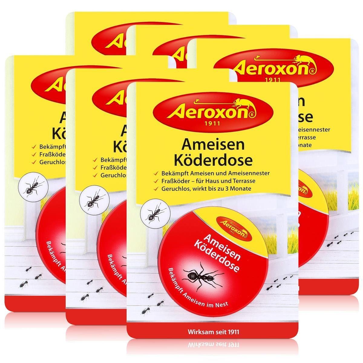 Aeroxon Insektenfalle Aeroxon Ameisen Köderdose - Fraßköder für Haus und Terrasse (6er Pack)