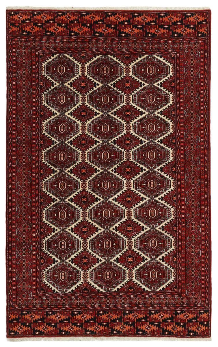 Orientteppich Turkaman 155x247 Handgeknüpfter Orientteppich / Perserteppich, Nain Trading, rechteckig, Höhe: 6 mm
