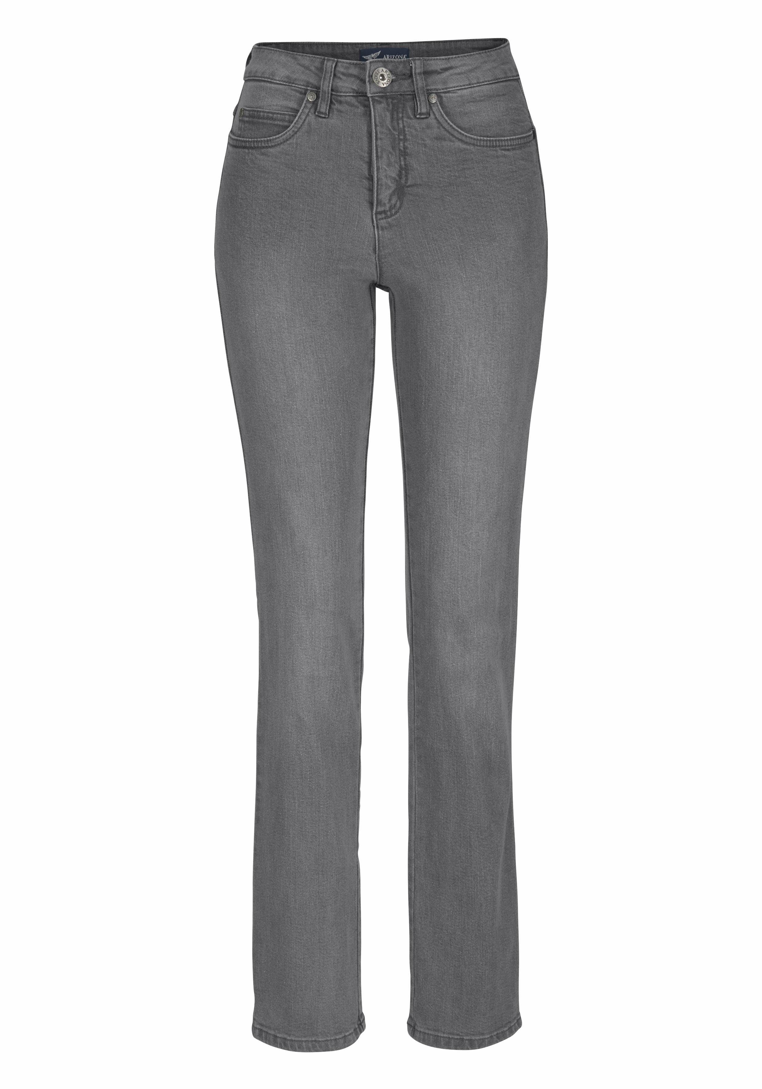 Comfort-Fit Waist Jeans High Gerade grey-used Arizona