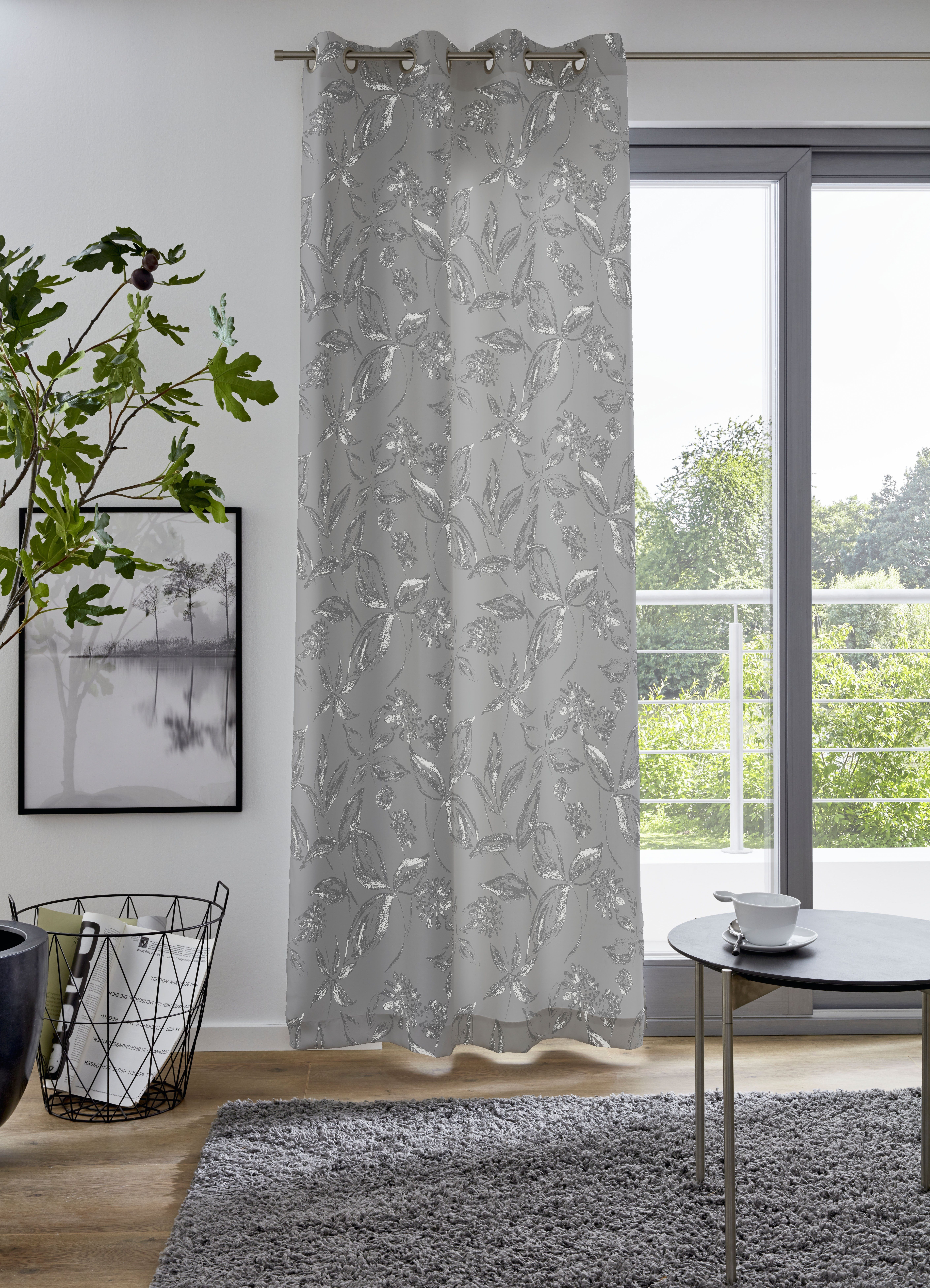 my home Vorhang FLOWER, Ösen (1 günstig online kaufen