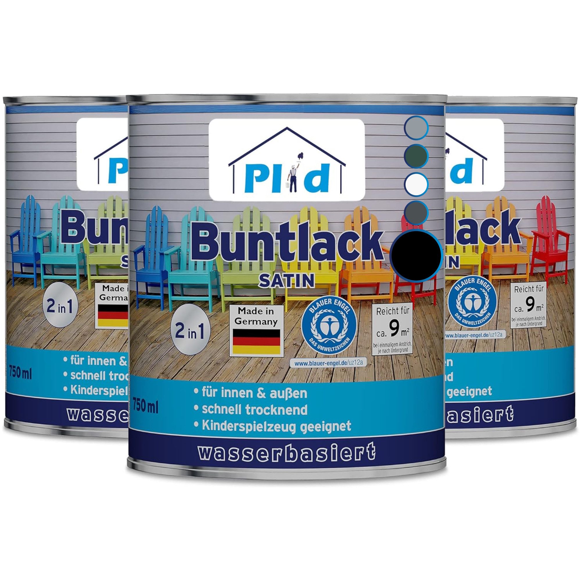 plid Acryl-Buntlack Möbellack Buntlack Holzfarbe Türenlack Acryllack Möbelfarbe Holzfarbe