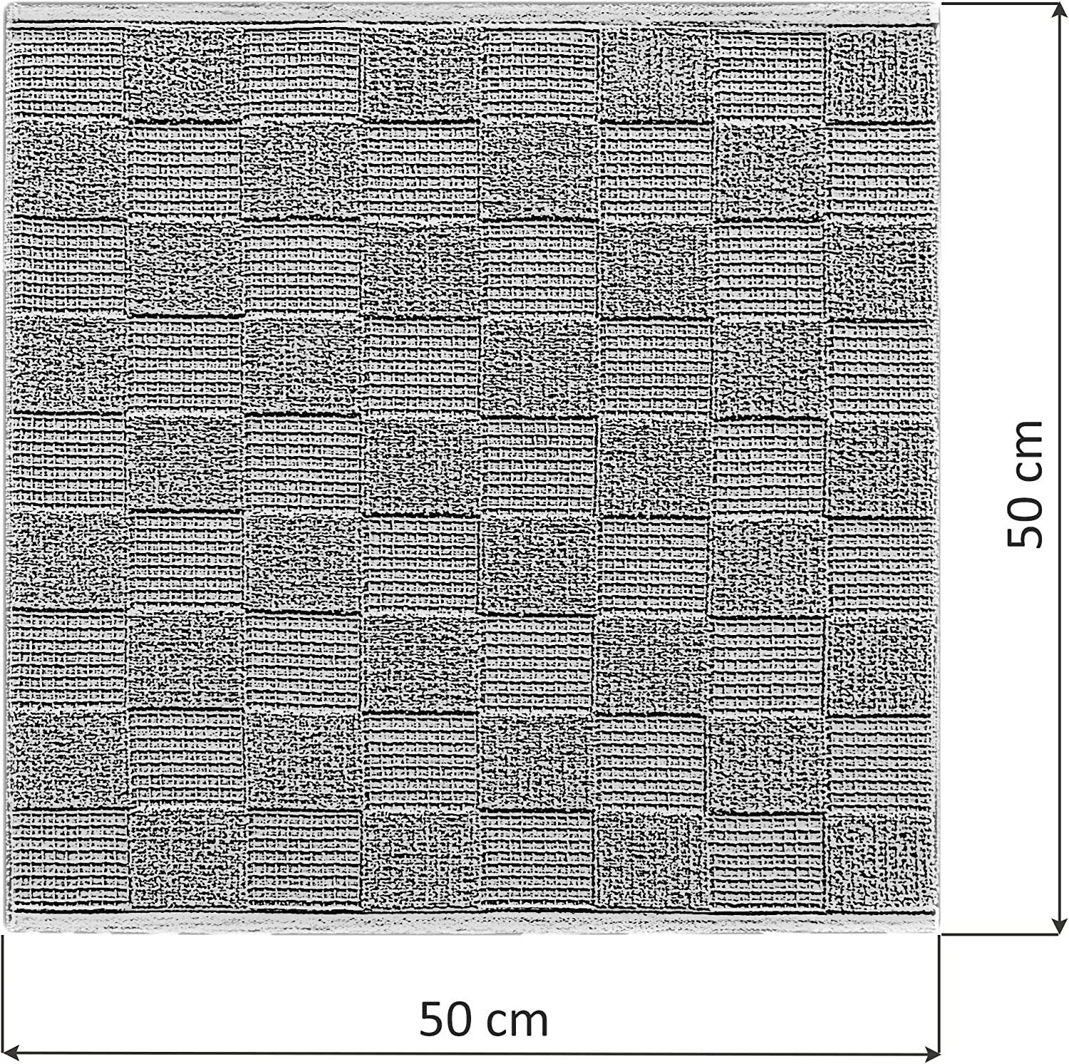 cm Lashuma 50x50 Lissabon, (Set, Taubenblau Küchenhandtücher Geschirrtuch blau Frottee 3-tlg), Waffelpique