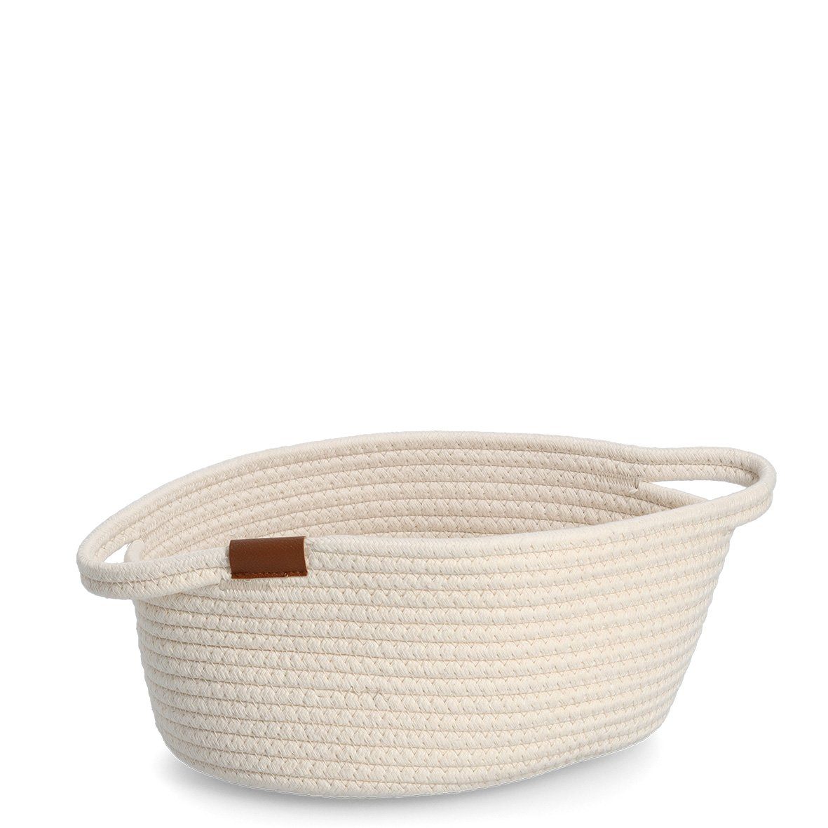 Zeller Present Aufbewahrungskorb, Baumwolle/Polyester, natur, ca. 29 x 21 x 14,5 cm