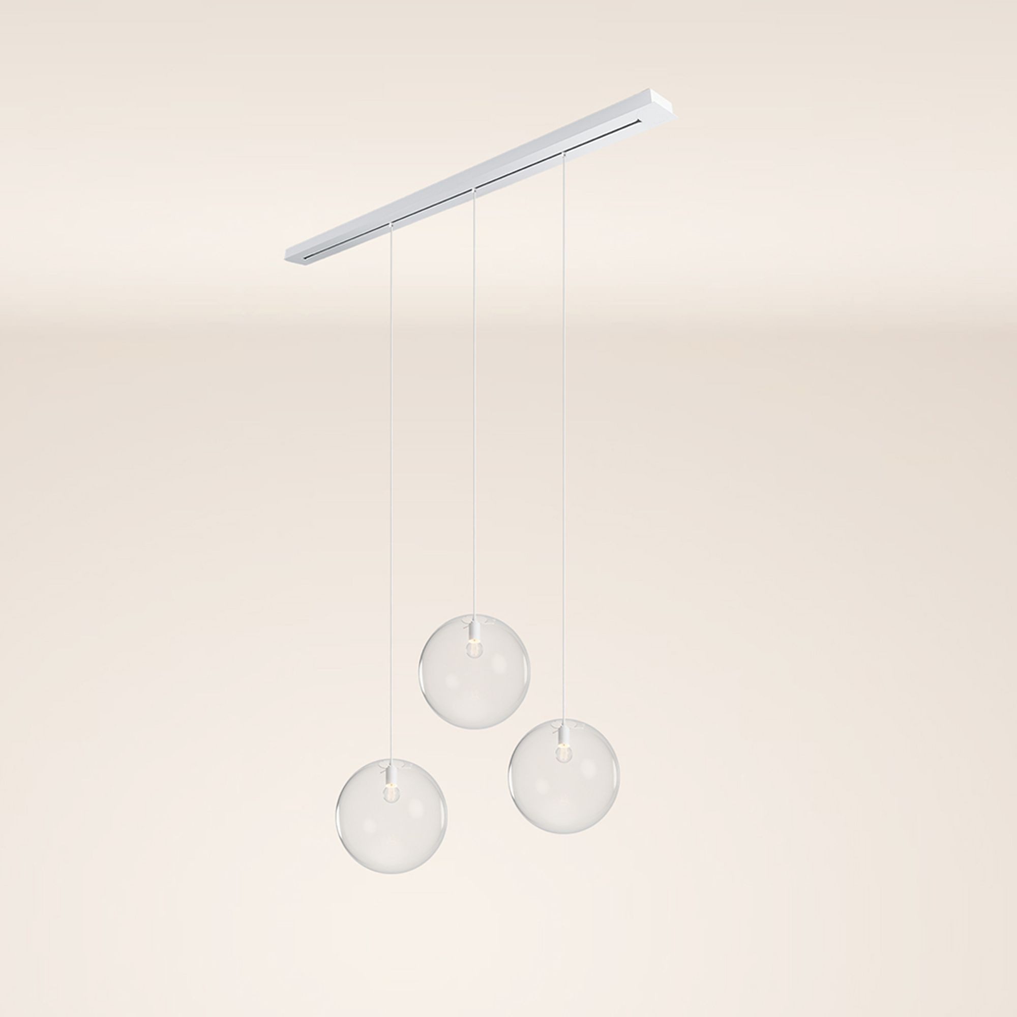 s.luce Pendelleuchte Orb Esstischleuchte 3-flammig 160cm Ø 3x40