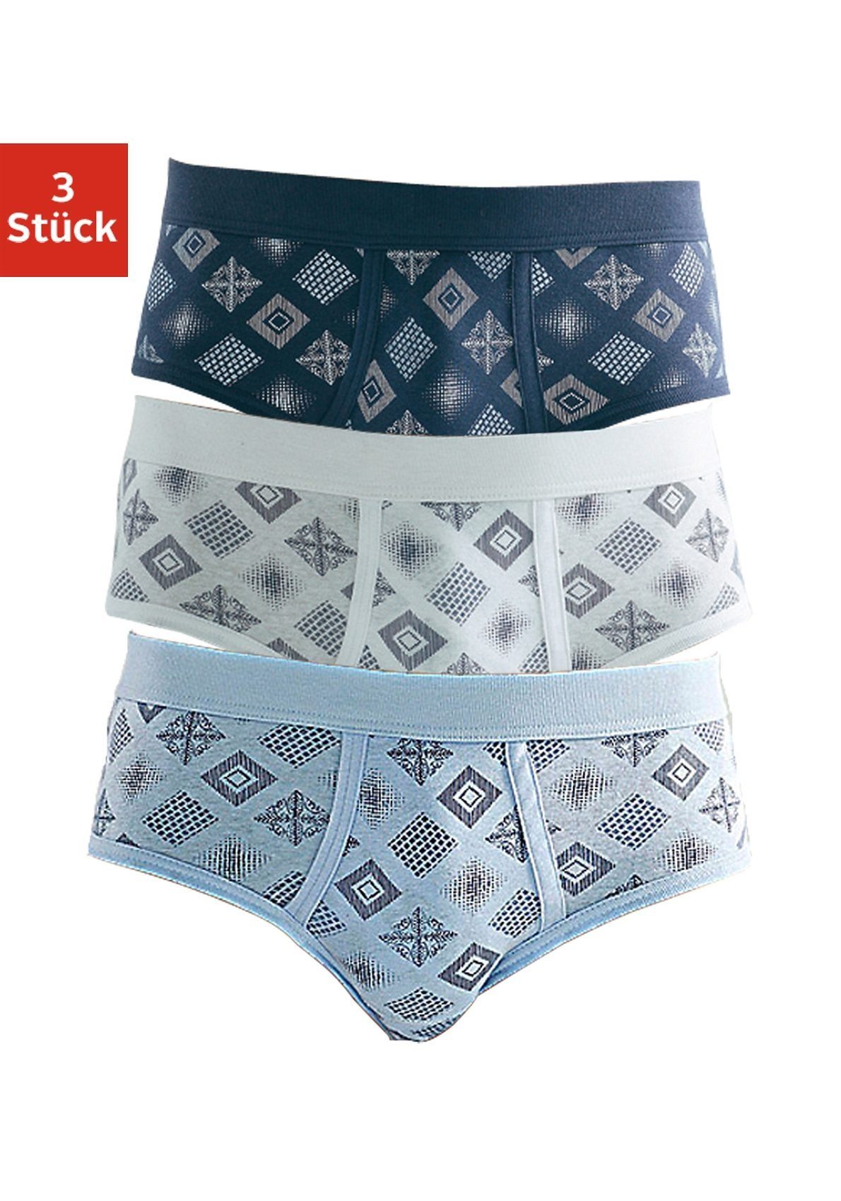 Clipper Slip (Packung, 3-St) schöne Feinripp-Qualität aus reiner Baumwolle günstig online kaufen