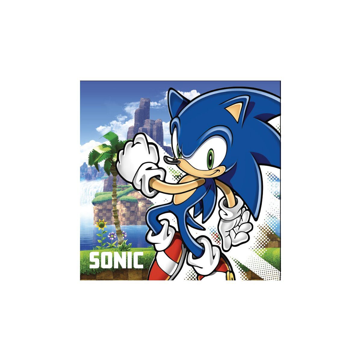 Sonic Badetücher Sonic the Hedgehog Island Hand- & Gesichtstuch 30×30 cm, 100% Baumwolle (1-St)