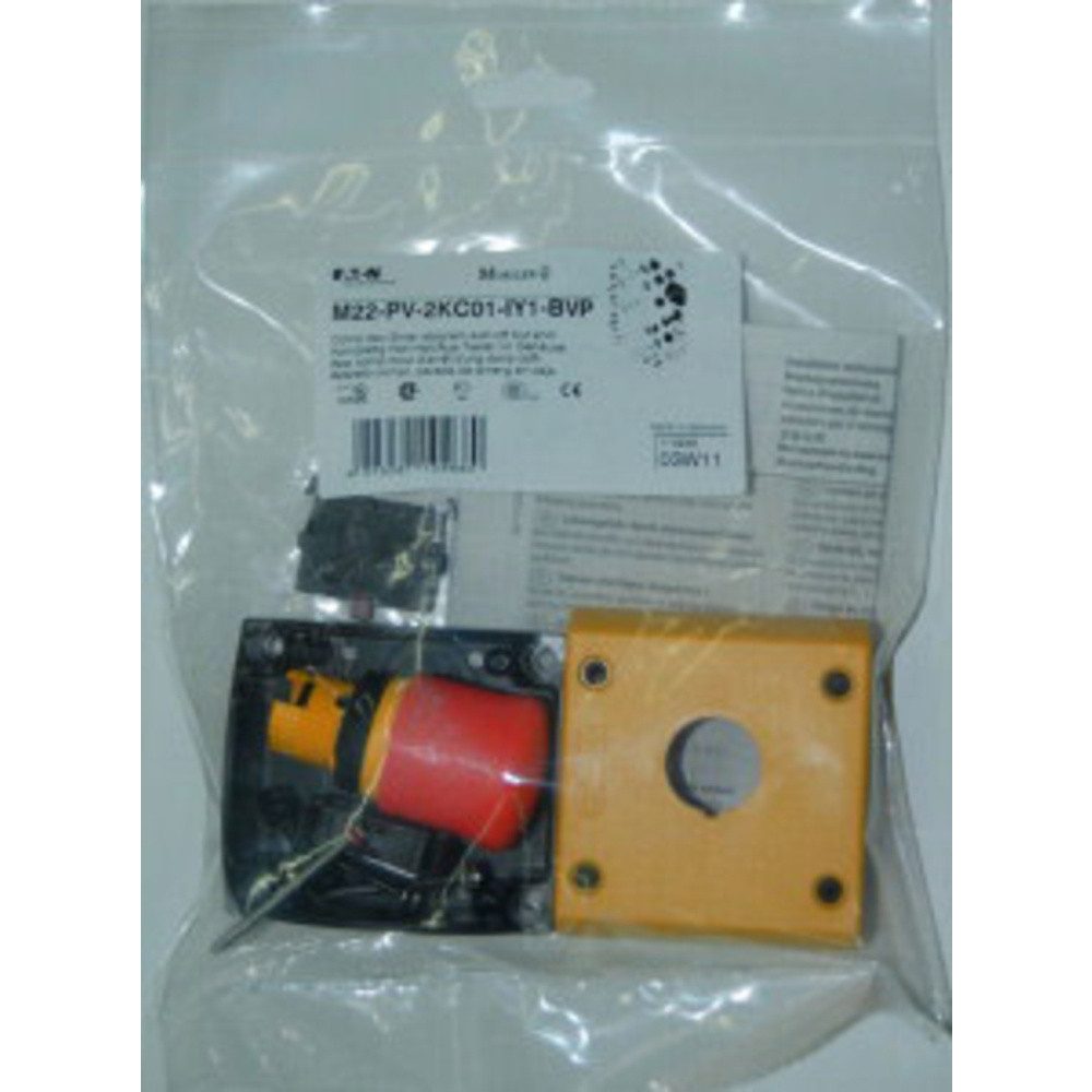 EATON Schalter Eaton M22-PV-2KC01-IY1-BVP Not-Aus-Schalter 2 Öffner IP66 1 St. (M22-PV-2KC01-IY1-BVP)