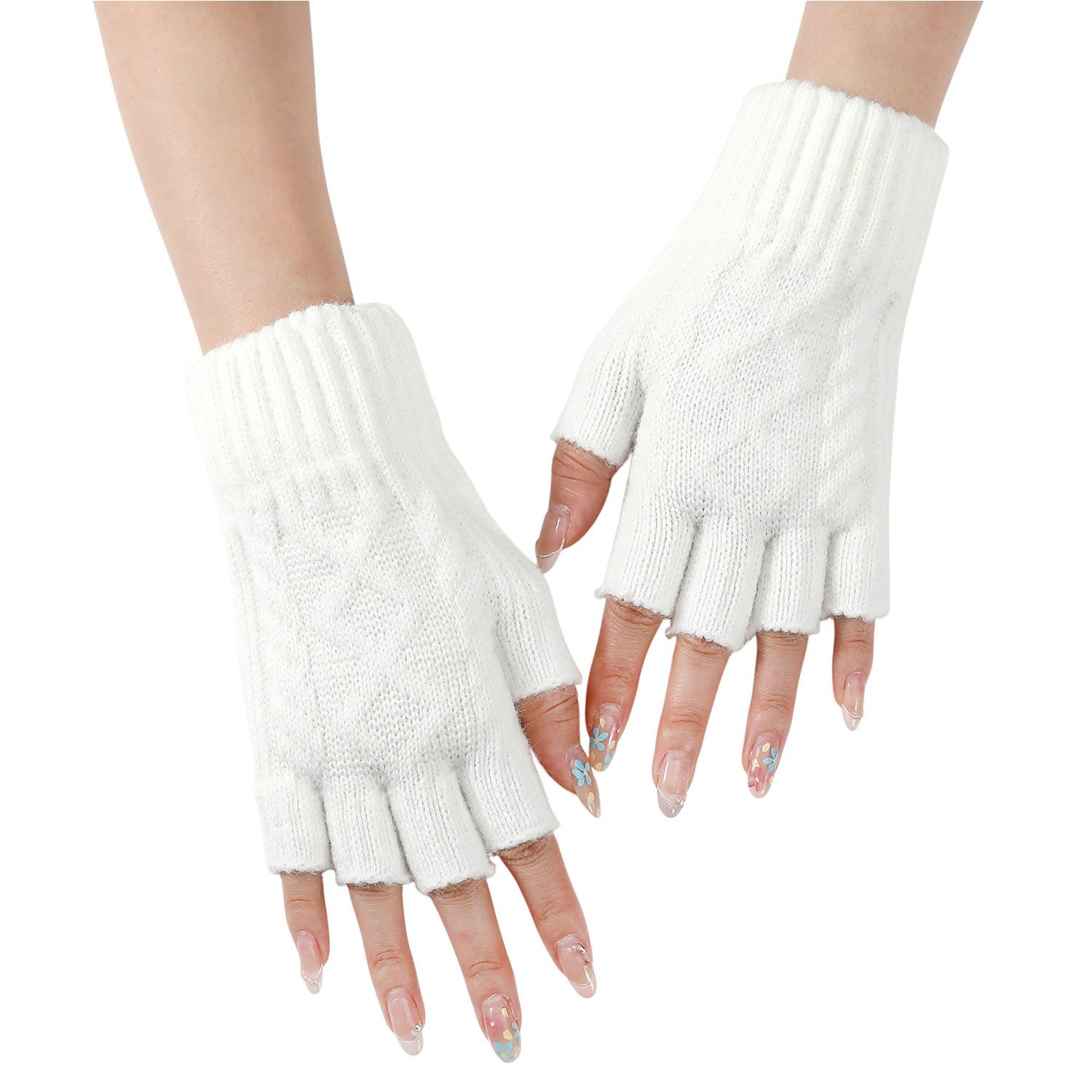 Refttenw Strickhandschuhe Fingerlose Strickhandschuhe,Bequeme, warme Winter günstig online kaufen
