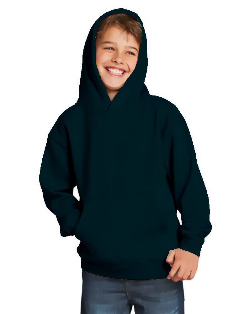 coole-fun-t-shirts Hoodie Hoodie Sweatshirt mit Kapuze Schwarz Pullover 128 140 152 164 Känguruhtasche
