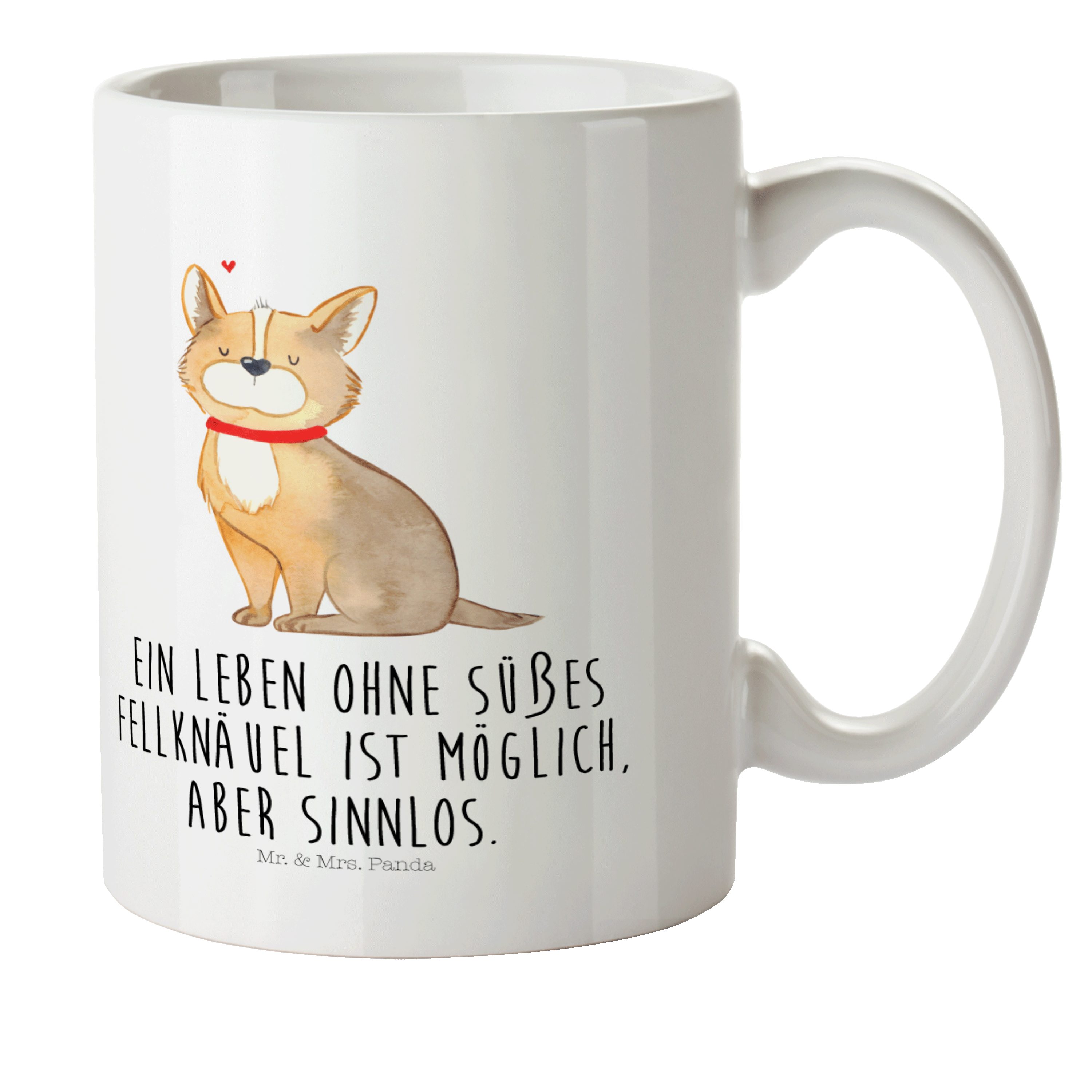 Mr. & Mrs. Panda Kinderbecher Hundeglück - Weiß - Geschenk, Kunststoff Tasse, Kinderbecher, Hundebe, Kunststoff