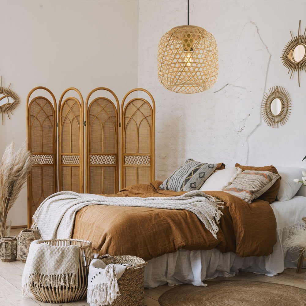 GLOBO LIGHTING LED Pendelleuchte, Leuchtmittel inklusive, Warmweiß, Bambus günstig online kaufen