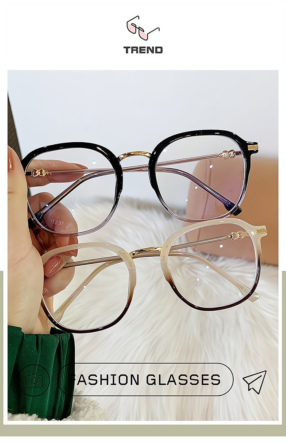 PACIEA Lesebrille Damen Blaulichtfilter Oversized Computer Gaming Schutz Anti-Müdigkeit