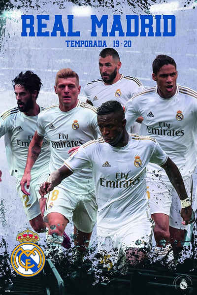 Grupo Erik Poster Real Madrid Poster Mannschaft Saison 2019/20 61 x 91,5 cm