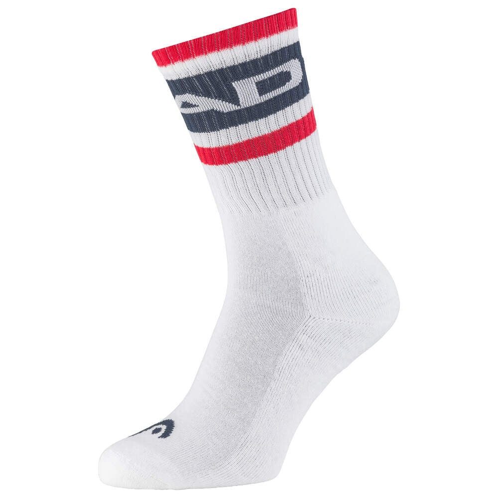Head Tennissocken Crew 1P (Baumwolle) weiss/navyblau/rot Herren - 1 Paar